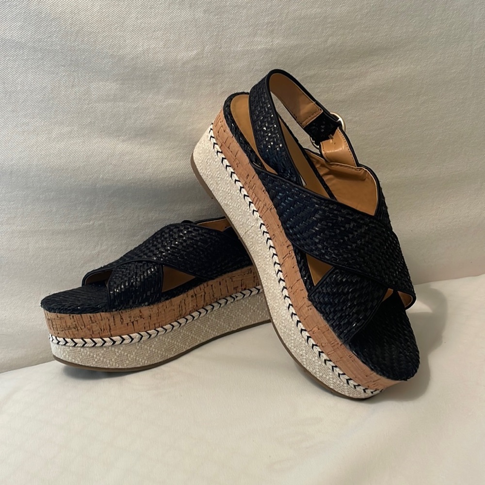 Zara trafaluc open toe wedge sandals